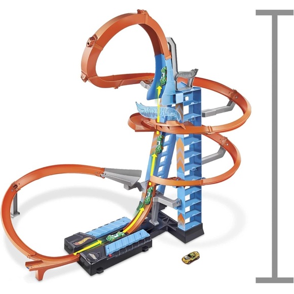 Hot Wheels Toy Car Track Set, Sky Crash Tower - Picture 7 of 10